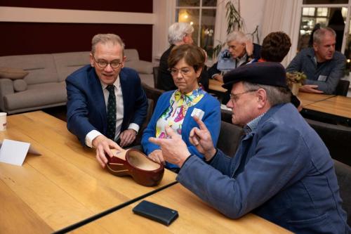 Pauze en kennismaking met de minister